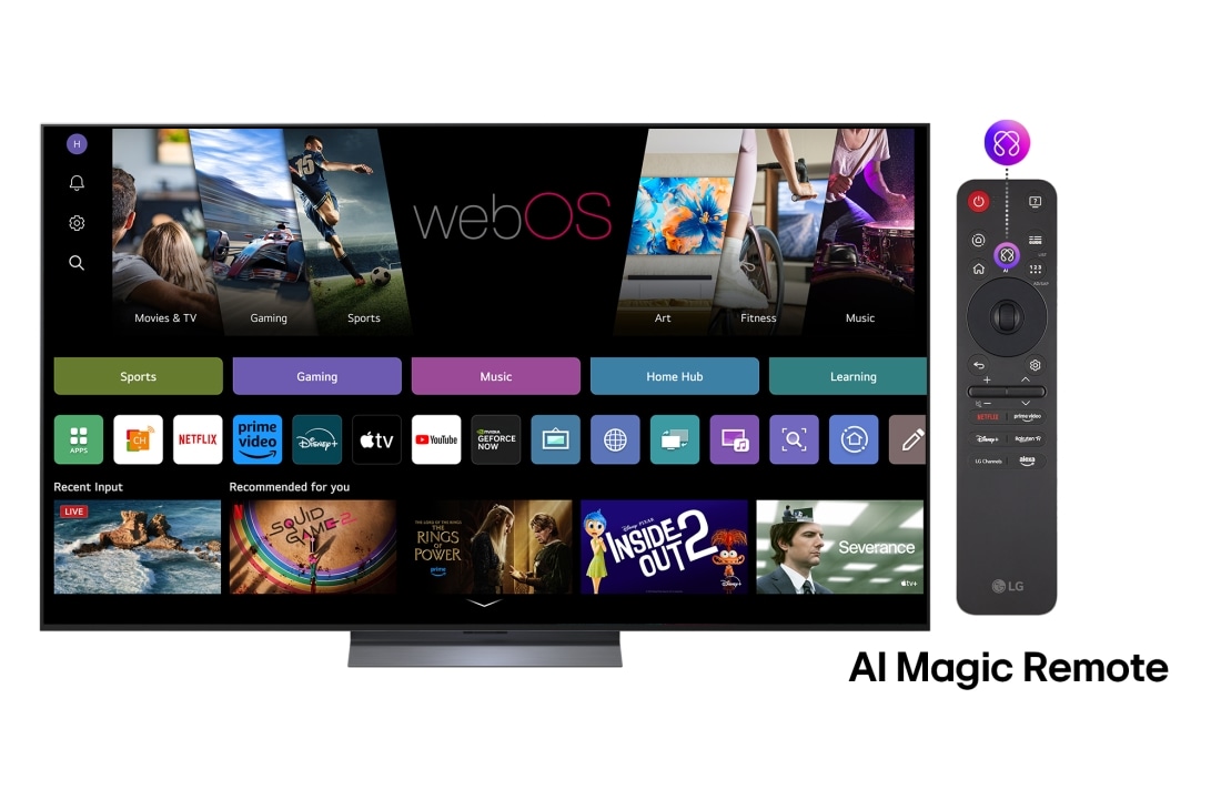 LG OLED evo AI C5 de 77 inch, 4K Smart TV, 2025, Left side view , OLED77C52LA, thumbnail 3