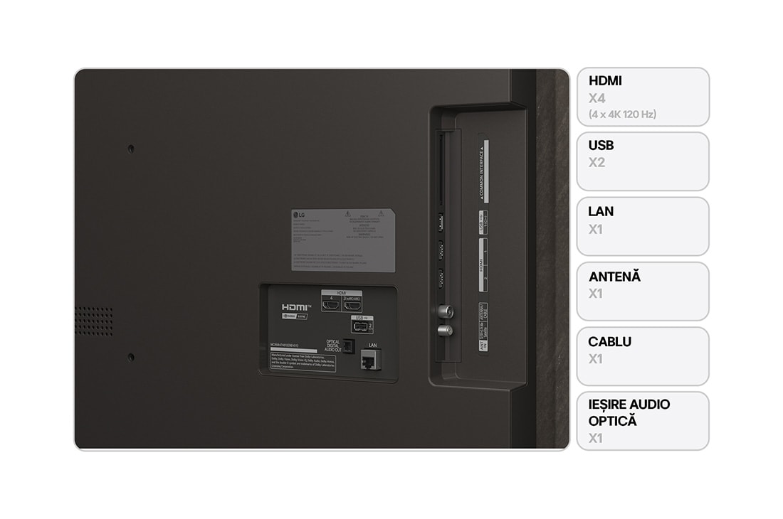 LG OLED AI B5 4K Smart TV 2025 55 inch, Vedere din spate a LG OLED AI B5 4K Smart TV., OLED55B53LA, thumbnail 2