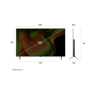 LG OLED AI B5 4K Smart TV 2025 55 inch, Procesorul alpha 8 AI Gen2 se aprinde în portocaliu și roz și din el ies fulgere colorate. Titlul transmite despre modul în care procesorul furnizează calitatea 4K, culori uimitoare și luminozitate. T, OLED55B53LA, thumbnail 5