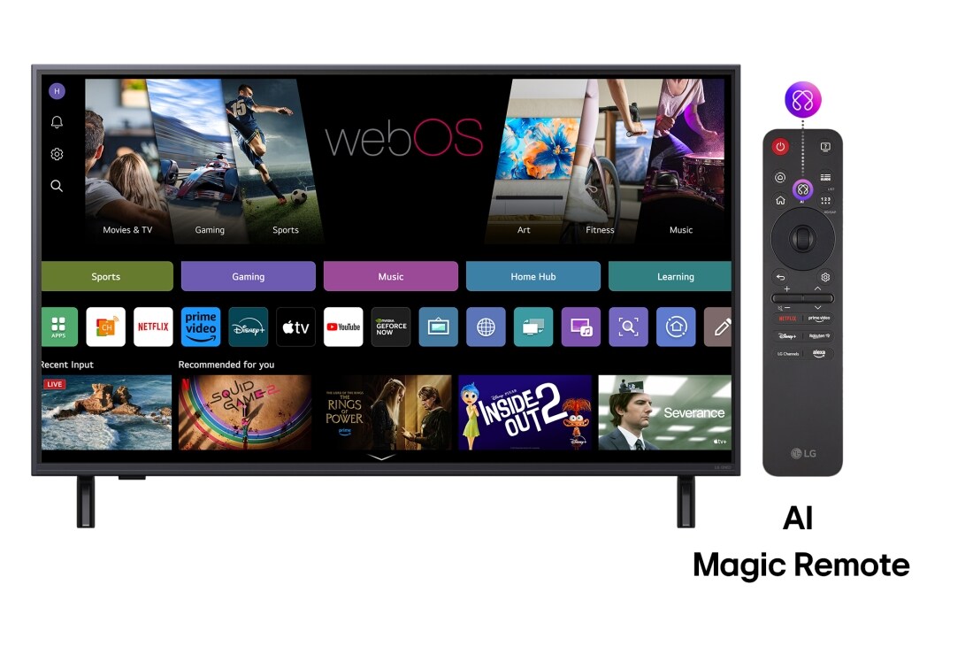 LG QNED82 AI de 43 inch, 4K Smart TV, 2025, 43QNED82A3B, thumbnail 3