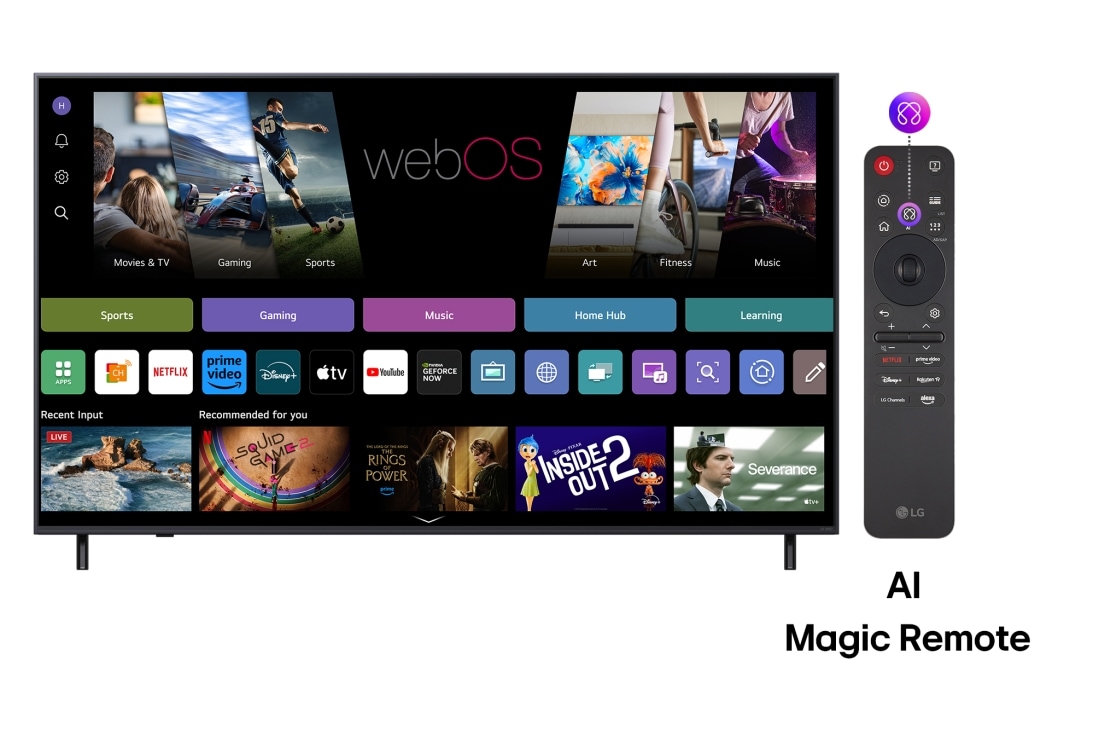 LG QNED82 AI de 75 inch, 4K Smart TV, 2025, 75QNED82A3B, thumbnail 3