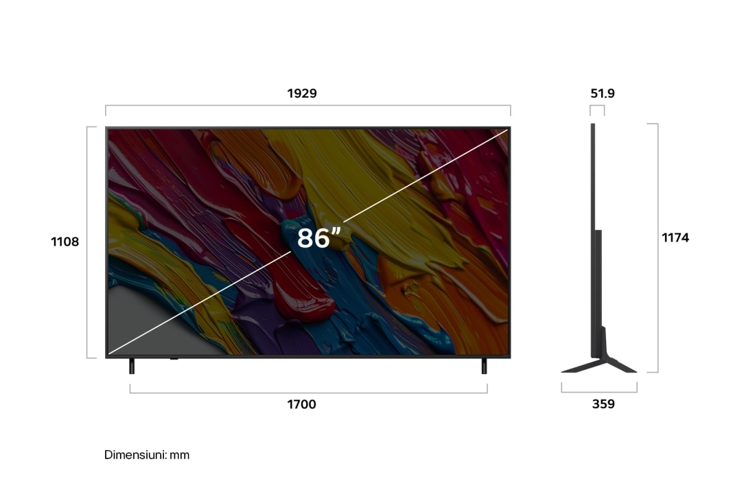LG QNED82 AI de 86 inch, 4K Smart TV, 2025, 86QNED82A3B, thumbnail 5