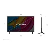 LG QNED80 AI de 43 inch, 4K Smart TV, 2025, 43QNED80A3A, thumbnail 6