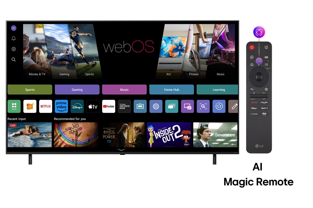 LG QNED80 AI de 65 inch, 4K Smart TV, 2025, 65QNED80A3A, thumbnail 3