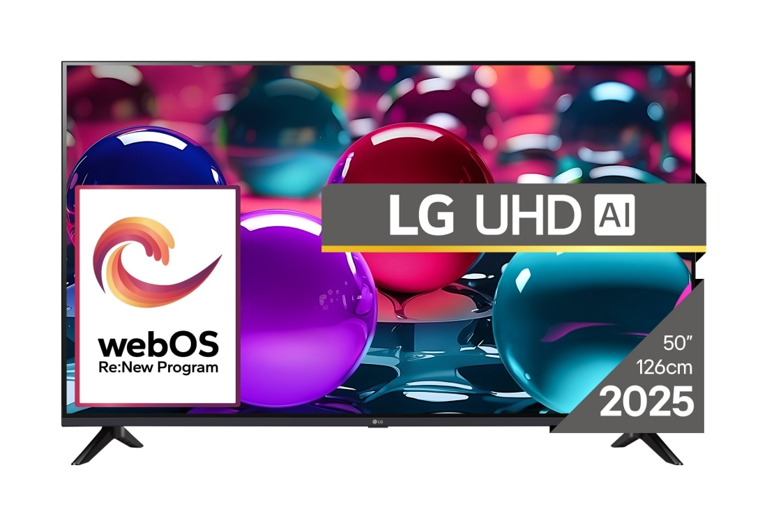 LG UHD AI UA73 de 50 inch,  4K Smart TV, 2025 , 50UA73003LA