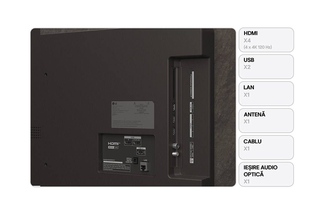 LG OLED B5 AI de 65 inch, 4K Smart TV, 2025, Vedere din spate a LG OLED AI B5 4K Smart TV., OLED65B53LA, thumbnail 2