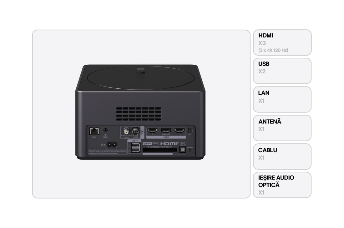 LG Televizor True Wireless LG SIGNATURE OLED M5 de 97 inch, cu transfer video și audio 4K, Cutia Zero Connect alături de dimensiunile sale corespondente în milimetri. , OLED97M59LA, thumbnail 2