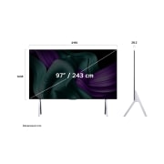 LG Televizor True Wireless LG SIGNATURE OLED M5 de 97 inch, cu transfer video și audio 4K, Ecran LG OLED M5 TV care arată interiorul unei peșteri, cu vedere către exterior, spre cer. Textul transmite despre cum detaliile sunt impresionante, arătând calitate 4K fără pierdere vizuală. , OLED97M59LA, thumbnail 4
