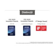 LG Televizor True Wireless LG SIGNATURE OLED M5 de 97 inch, cu transfer video și audio 4K, LG OLED M5 TV pe care este jucat un joc pe ecran, arătând experiența de joc fluentă și fără probleme. Cutia Zero Connect este văzută, dar se combină bine cu spațiul. Sunt vizibile certificările de joc, OLED97M59LA, thumbnail 5