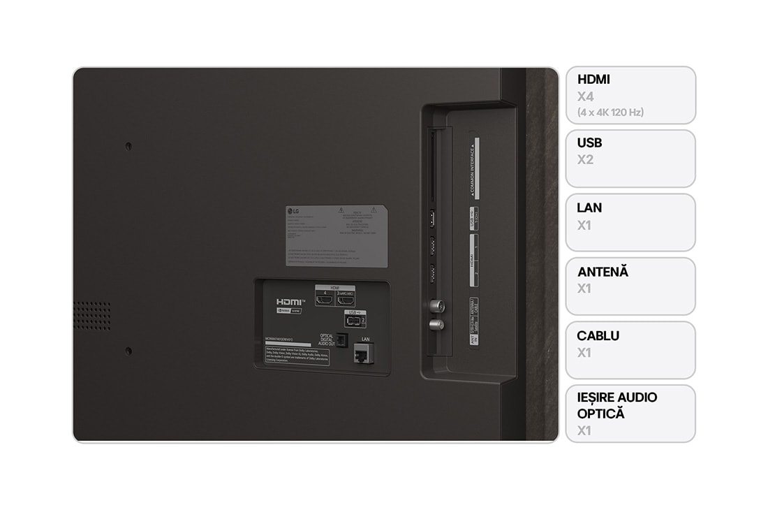 LG OLED AI B5 4K Smart TV 2025 48 inch, Vedere din spate a LG OLED AI B5 4K Smart TV., OLED48B53LA, thumbnail 2