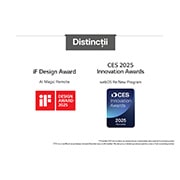 LG OLED AI B5 4K Smart TV 2025 48 inch, Un spațiu din sufragerie cu un LG OLED TV montat pe perete. Pe acest TV este un munte, pe un fundal cu un cer nocturn plin cu stele. Această scenă este împărțită în jumătate, pentru a arăta cum Perfec, OLED48B53LA, thumbnail 7