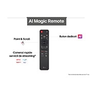 LG OLED AI B5 de 77 inch, 4K Smart, TV 2025, Procesorul alpha 8 AI Gen2 se aprinde în portocaliu și roz și din el ies fulgere colorate. Titlul transmite despre modul în care procesorul furnizează calitatea 4K, culori uimitoare și luminozitate. T, OLED77B53LA, thumbnail 5