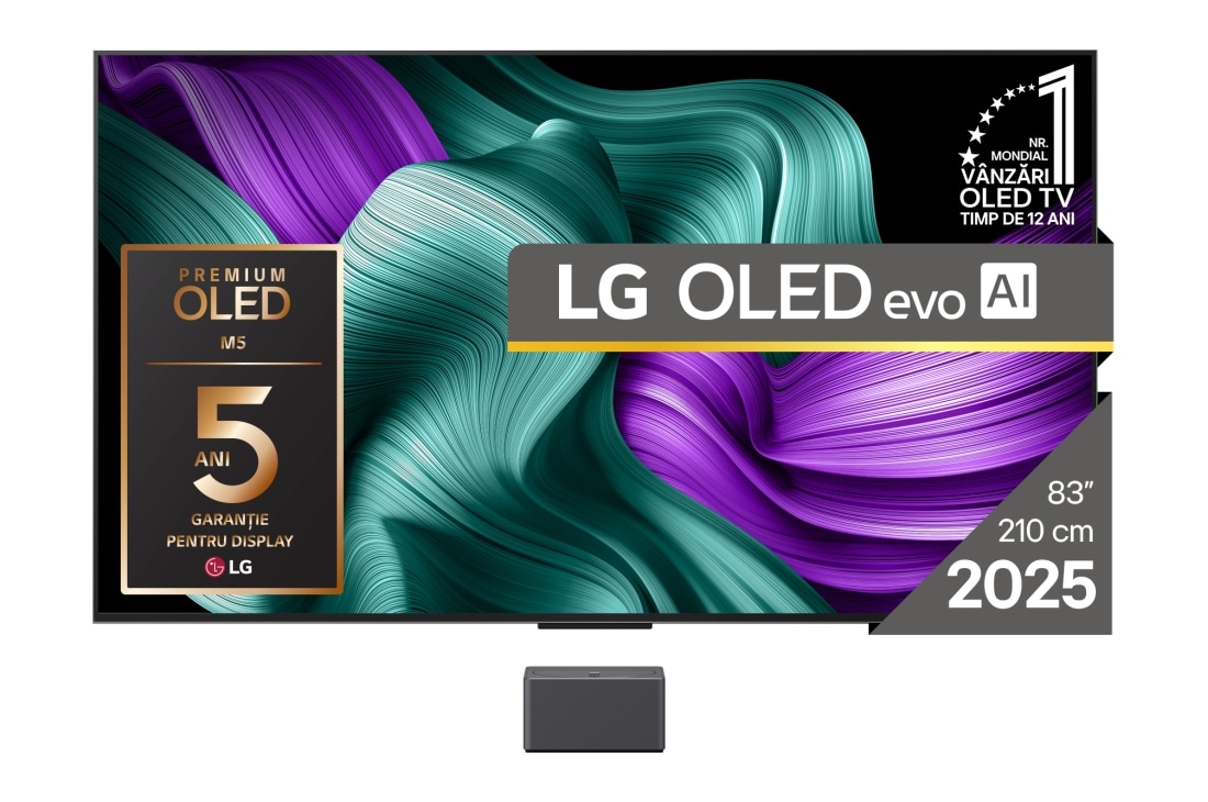 LG OLED evo AI M5 de 83 inci,  4K Smart TV, 2025, OLED83M59LA