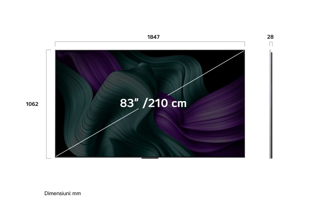 LG Televizor True Wireless LG OLED evo AI M5 de 83 inch, cu transfer video și audio 4K la 144Hz, OLED83M59LA, thumbnail 6