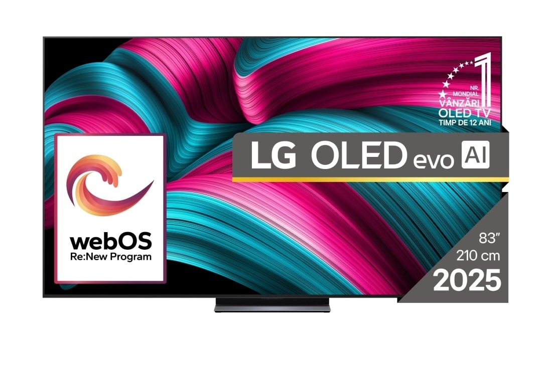 LG OLED evo AI C5E de 83 inch, 4K Smart TV, 2025, Front view, OLED83C5ELA