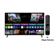 LG 86 Inch LG QNED AI QNED7E 4K Smart TV 2025, Vedere frontală a LG QNED70 TV, cu sigla LG QNED Al în colțul de sus. LG QNED TV înfățișează texturi colorate de tip tablou care se îmbină., 86QNED7EA6B, thumbnail 3