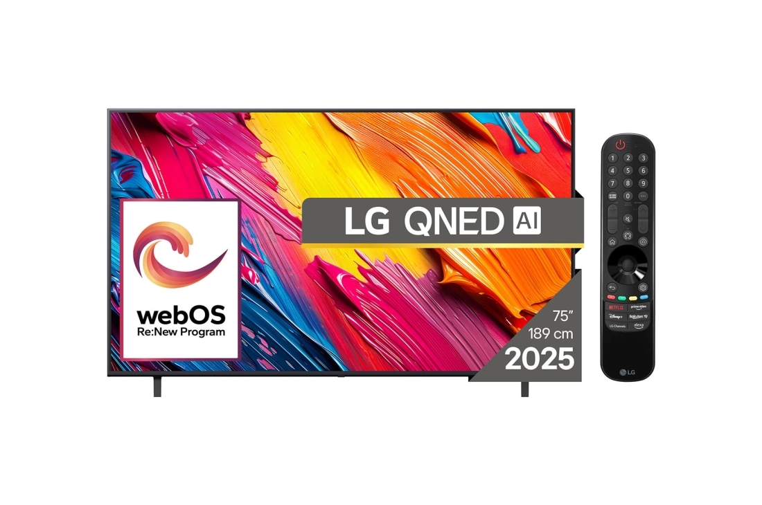 LG 75 Inch LG QNED AI QNED7E 4K Smart TV 2025, 75-tommer LG QNED AI QNED7E 4K Smart TV 2025, 75QNED7EA6B