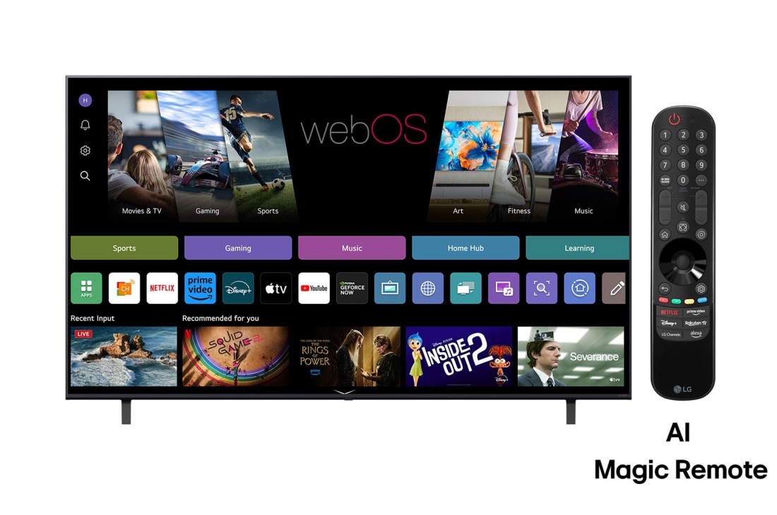 LG 75 Inch LG QNED AI QNED7E 4K Smart TV 2025, Vedere frontală a LG QNED70 TV, cu sigla LG QNED Al în colțul de sus. LG QNED TV înfățișează texturi colorate de tip tablou care se îmbină., 75QNED7EA6B, thumbnail 3