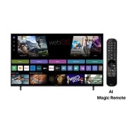 LG 75 Inch LG QNED AI QNED7E 4K Smart TV 2025, Vedere frontală a LG QNED70 TV, cu sigla LG QNED Al în colțul de sus. LG QNED TV înfățișează texturi colorate de tip tablou care se îmbină., 75QNED7EA6B, thumbnail 3