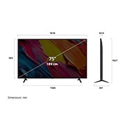 LG 75 Inch LG QNED AI QNED7E 4K Smart TV 2025, dimensiuni, 75QNED7EA6B, thumbnail 5