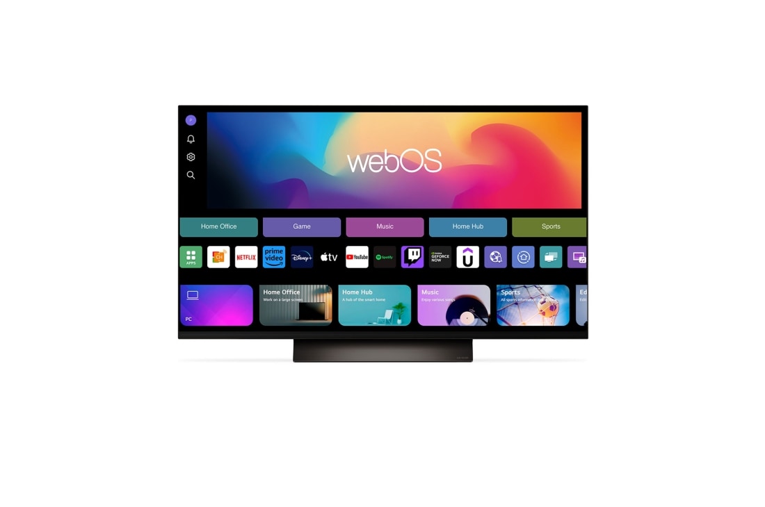 LG OLED evo AI C4 de 48'', 4K Smart TV, Vedere din spate cu porturi și informații despre conexiuni, OLED48C42LA, thumbnail 5