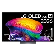 LG 77 inch LG OLED evo AI C6 4K Smart TV 2026, OLED77C6ELB, thumbnail 1
