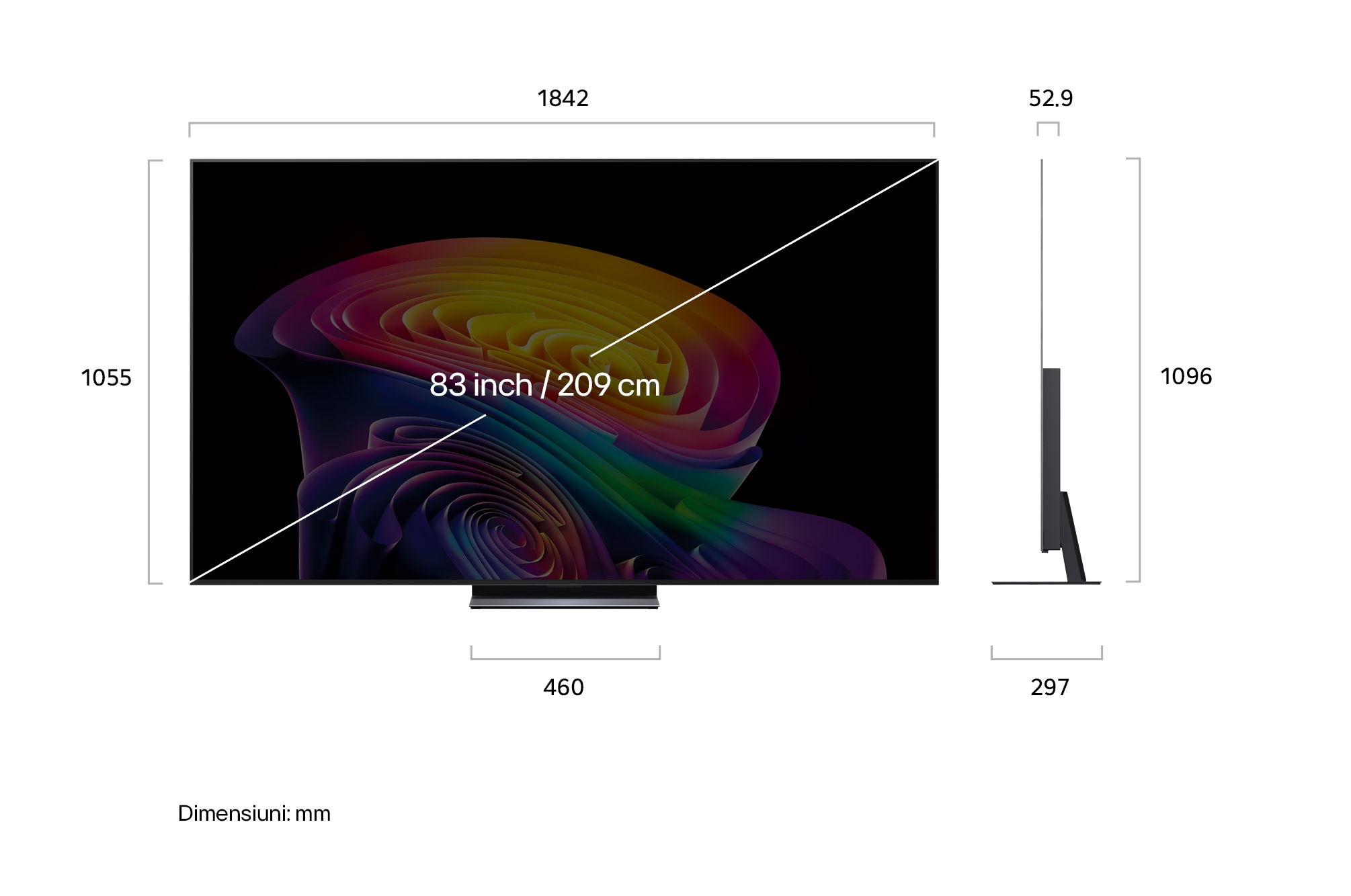 LG 83 inch LG OLED evo AI C6 4K Smart TV 2026, OLED83C6ELB, thumbnail 3