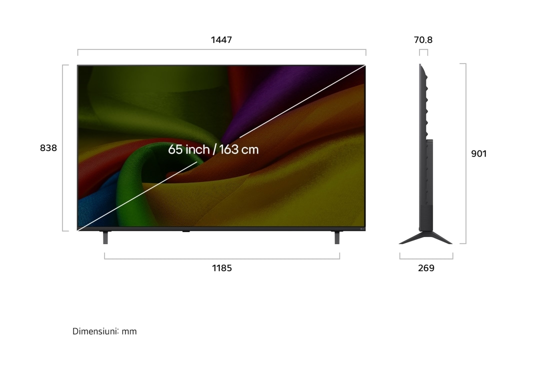 LG 65 inch LG NANO 4K UHD AI NU90 Smart TV 2026, 65NU900B3LA, thumbnail 3