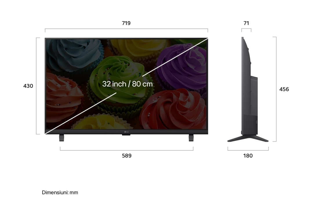 LG 32 inch LG SMART TV AI LB65 HD 2026, 32LB650B3LA, thumbnail 3