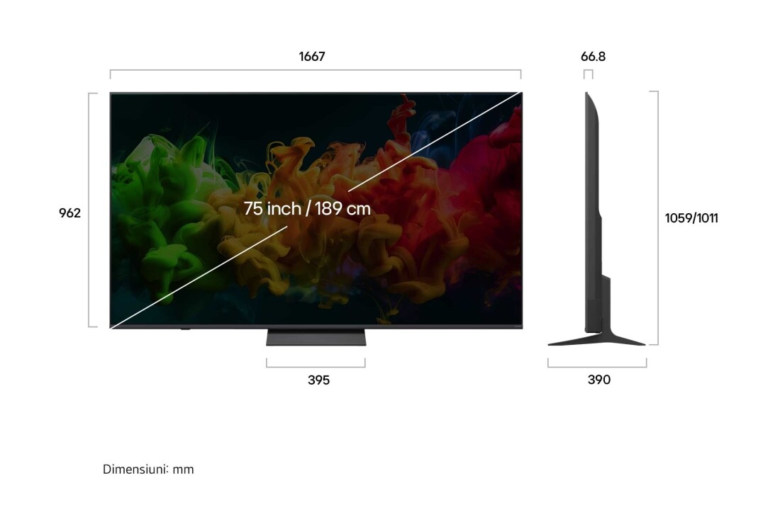 LG 75 inch LG QNED evo AI QNED8E Mini LED 4K Smart TV 2026, 75QNED8EB3A, thumbnail 3