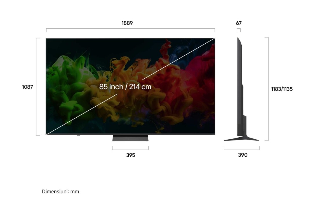 LG 85 inch LG QNED evo AI QNED8E Mini LED 4K Smart TV 2026, 85QNED8EB3A, thumbnail 3