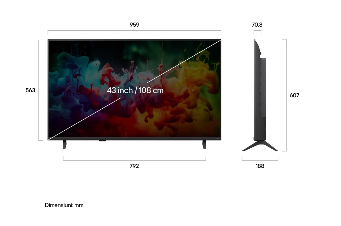 LG 43 inch LG QNED7E AI Mini LED 4K Smart TV 2026, 43QNED7EB3C, thumbnail 3