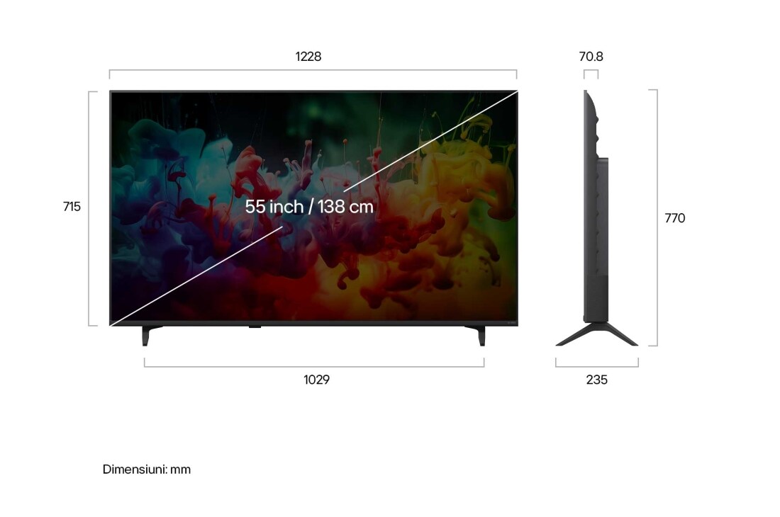 LG 55 inch LG QNED7E AI Mini LED 4K Smart TV 2026, 55QNED7EB3C, thumbnail 3