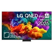 LG 100 inch LG QNED87 evo AI Mini LED 4K Smart TV 2026, 100QNED87B3, thumbnail 1