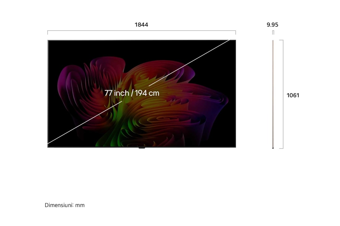 LG 77 inch Wallpaper TV LG OLED evo AI W6 4K Smart TV 2026, OLED77W69LA, thumbnail 3