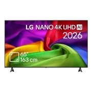 LG 65 inch LG NANO 4K UHD AI NU80 Smart TV 2026, 65NU800B3LA, thumbnail 1
