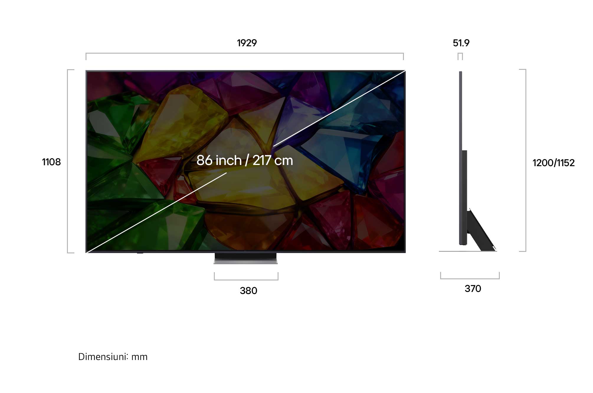 LG 86 inch LG Mini RGB evo AI MRGB88 4K Smart TV 2026 , 86MRGB88B3B, thumbnail 3