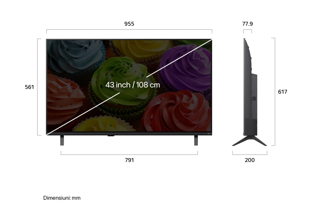 LG 43 inch LG SMART TV AI LB65 2026, 43LB65003LA, thumbnail 3