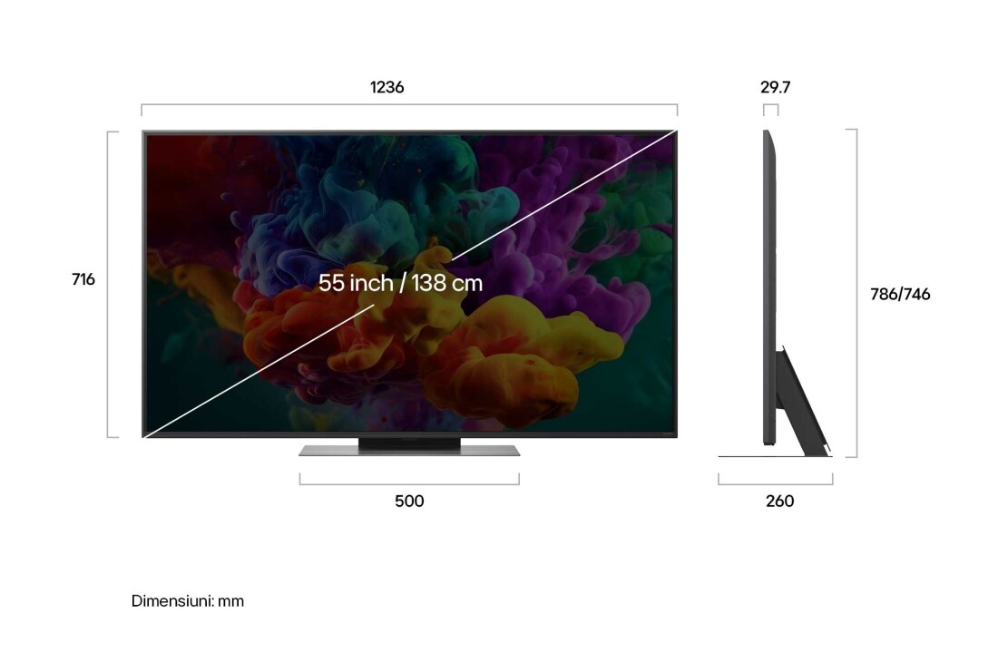 LG 55 inch LG QNED evo AI QNED87 Mini LED 4K Smart TV 2026, 55QNED87B3A, thumbnail 3