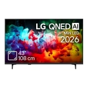 LG 43 inch LG QNED72 AI Mini LED 4K Smart TV 2026, 43QNED72B3B, thumbnail 1