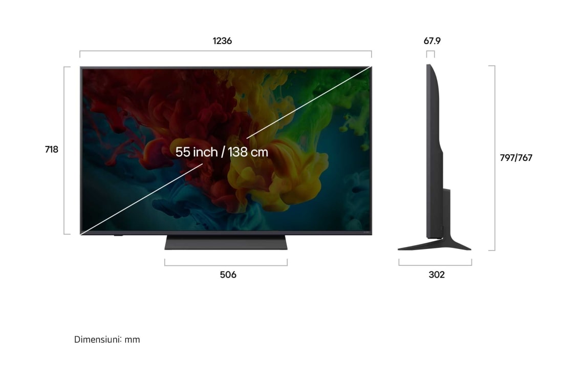 LG 55 inch LG QNED83 evo AI Mini LED 4K Smart TV 2026, 55QNED83B3A, thumbnail 3