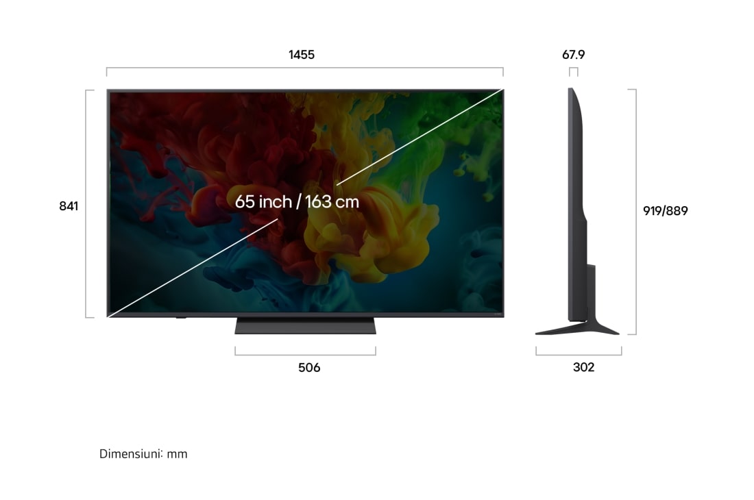 LG 65 inch LG QNED83 evo AI Mini LED 4K Smart TV 2026, 65QNED83B3A, thumbnail 3