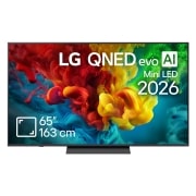 LG 65 inch LG QNED83 evo AI Mini LED 4K Smart TV 2026, 65QNED83B3A, thumbnail 1
