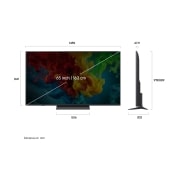 LG 65 inch LG QNED83 evo AI Mini LED 4K Smart TV 2026, 65QNED83B3A, thumbnail 3