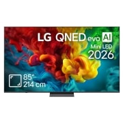 LG 85 inch LG QNED83 evo AI Mini LED 4K Smart TV 2026, 85QNED83B3A, thumbnail 1