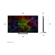 LG 85 inch LG QNED93 evo AI Mini LED 4K Smart TV 2026, 85QNED93B6A, thumbnail 3