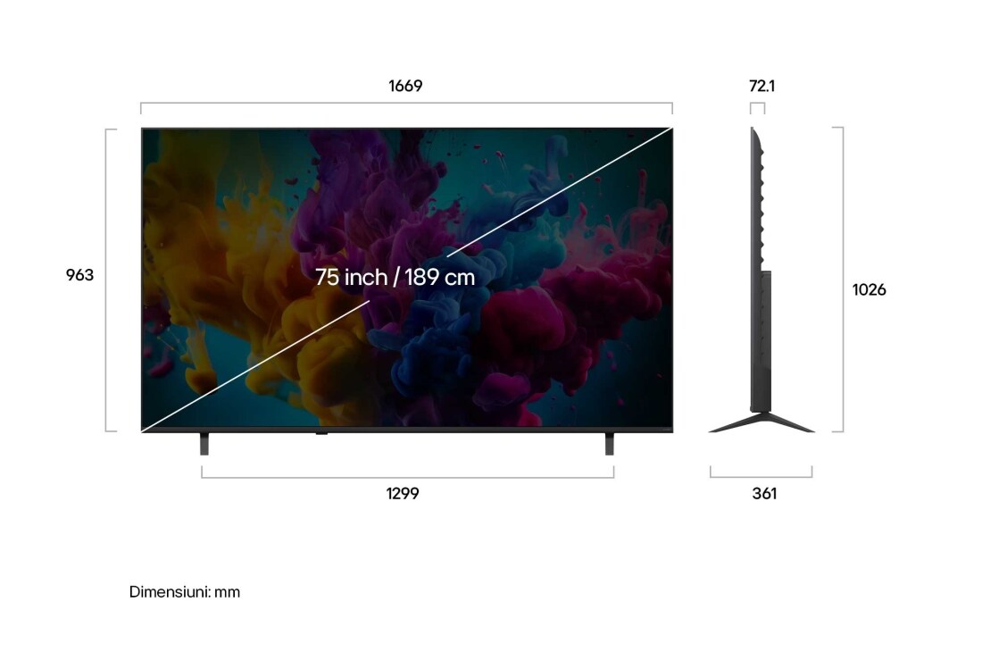 LG 75 inch LG QNED8M evo AI Mini LED 4K Smart TV 2026, 75QNED8MB6A, thumbnail 3