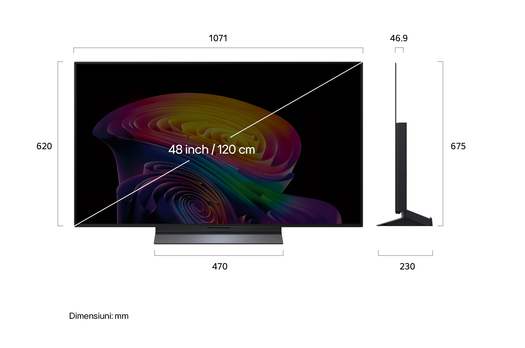 LG 48 inch LG OLED evo AI C6 4K Smart TV 2026, OLED48C62LA, thumbnail 3