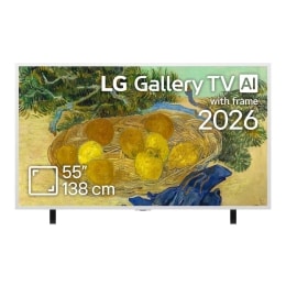 The front view of LG QNED AI QNED70 Mini LED, released in 2026, fills the screen with vivid, fluid splashes of multicolored motion, as finely layered colors disperse smoothly across the display.2