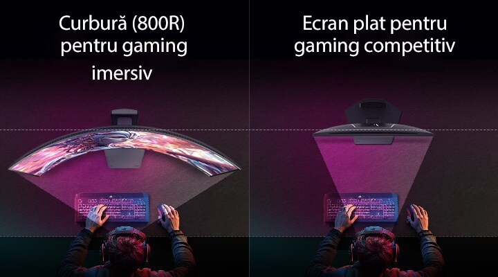 De ce este curbură de 800R de la LG UltraGear ideală pentru gaming?2